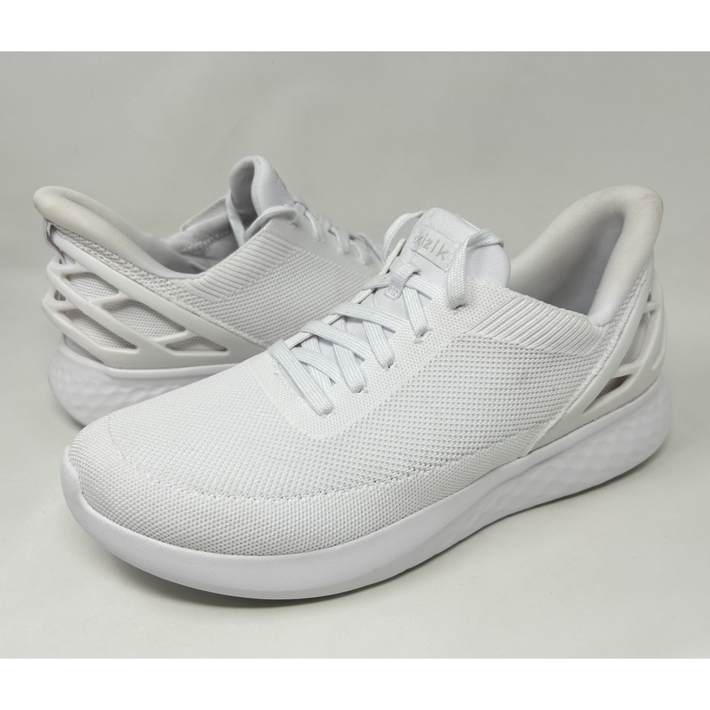 Kizik Athens Shoes Mens 10.5 Wide White Mesh Walking Hands Free Sneakers